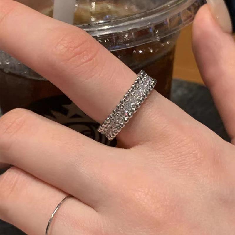 925 Silver Rings For Women Vintage Handmade Adjustable Narrow CZ Ring Fashion Band Female Bijoux Gift
