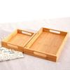 Household Storage Tray Bamboo Water Cup Plate Retro Storage Plate  Home Kitchen Supplies