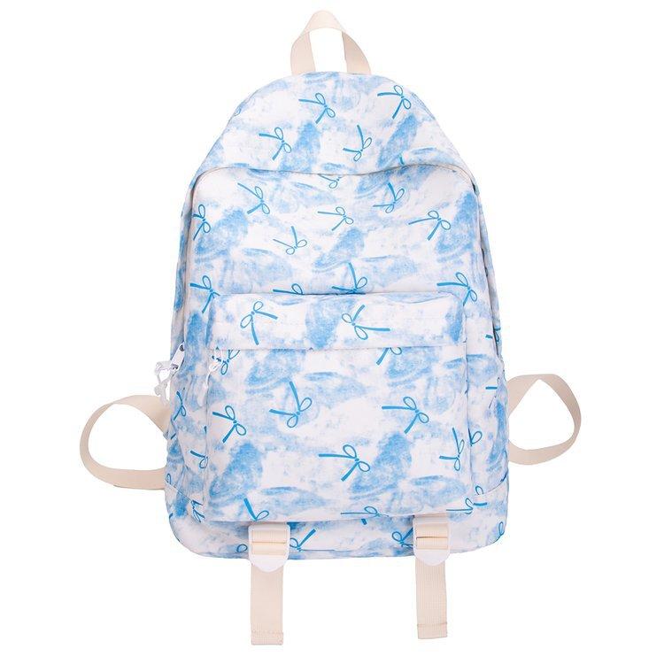 Schoolbag Korean version of Japanese ins tie-dye i lightweight, simple and versatile travel schoolbag, high school student large-capacity backpack