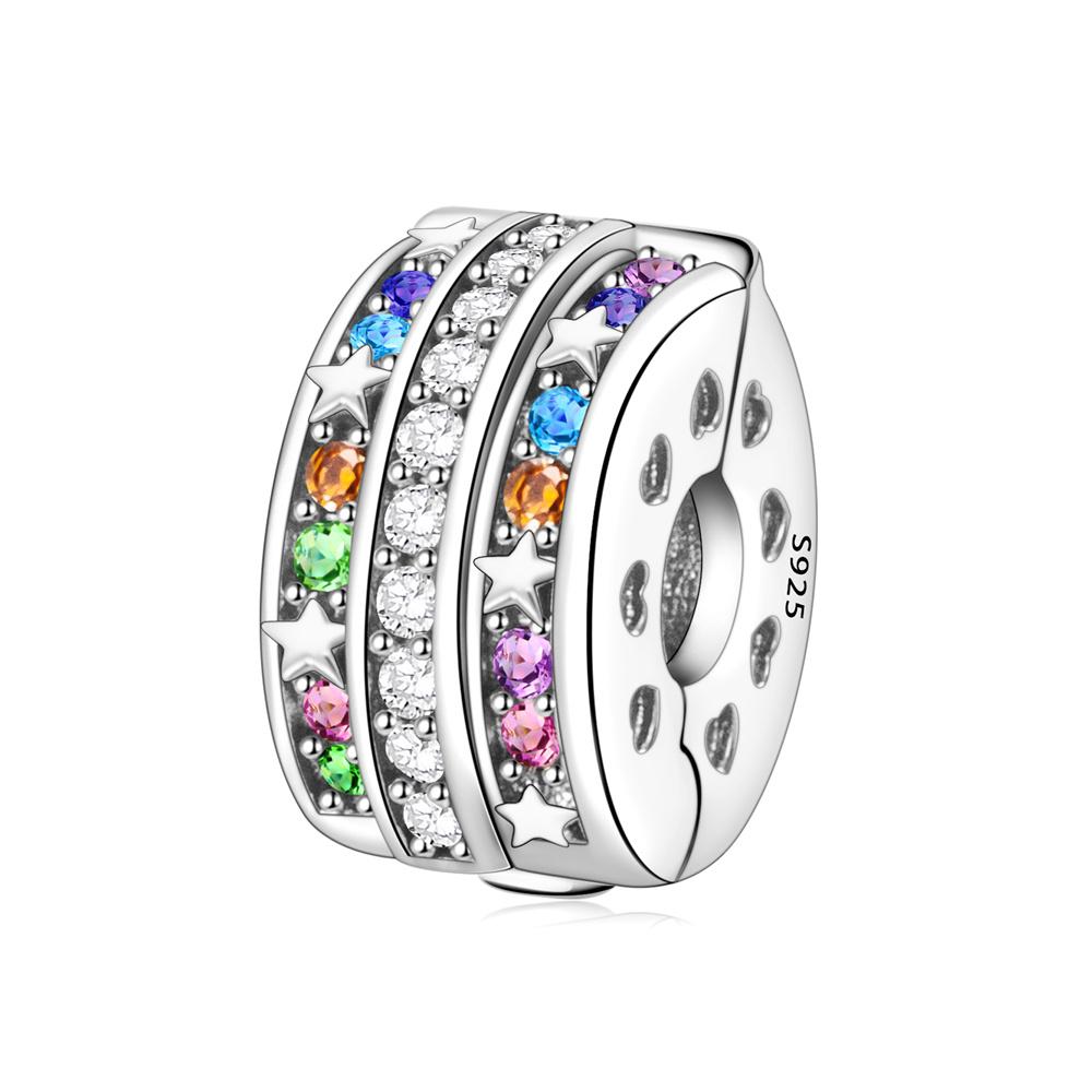 Colorful Copper Colorful Gem Clip Ferris Wheel Tree Of Life Lotus Charm Suitable For Do-It-Yourself Fashion Bracelet Necklace Birthday