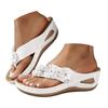 Women'S Platform Wedge Flip Flops With Floral Rhinestones Slip Sandals For Walk Pro Sandals For Women Glitter Sandals Women