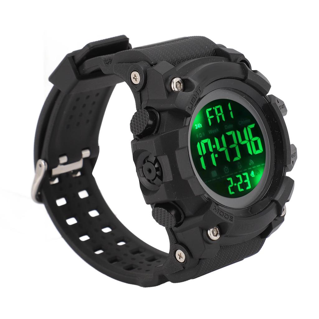 Digital Sports Watch 50m Waterproof Alarm Clock Electronic Watch with Luminous Light Calendar