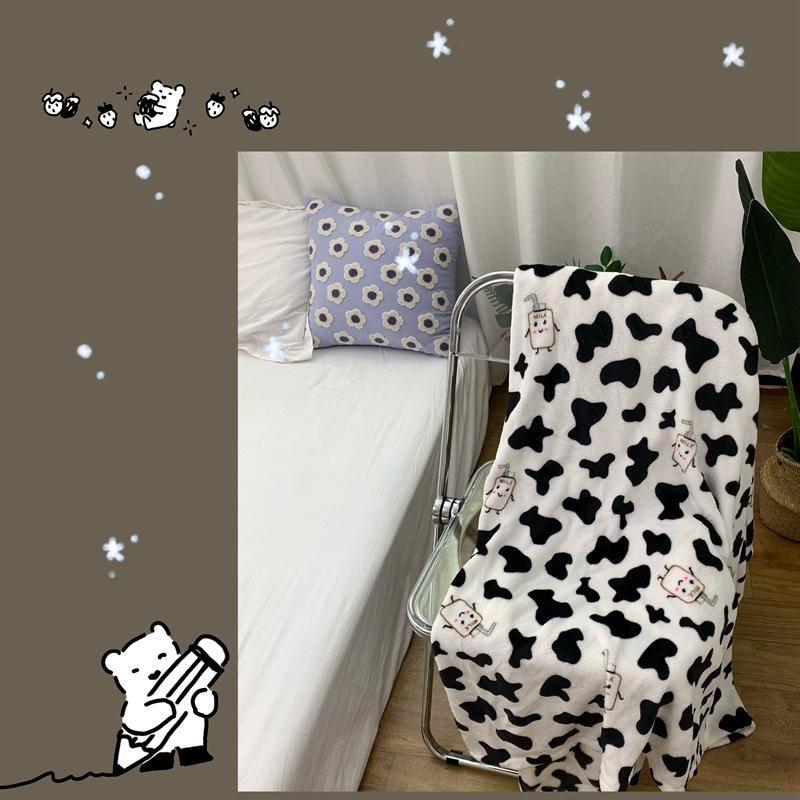 Decke Cartoon Ulzzang Design Kawaii Sofa Korallenfleece Weich Herbst Schlafzimmer Nickerchen Mode Mittagspause Ins Warm halten Reise Freizeit