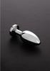 Steel - Stainless steel anal plug with gemstone - medium