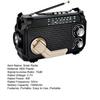 Solar Hand Crank Emergency Radio Rechargeable Waterproof Bluetooth-compatible Speaker AM/FM Solar Powered Radio