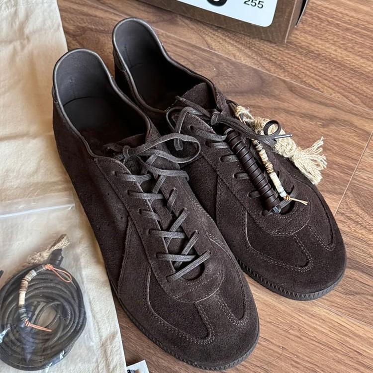 

Версия из коровьей кожи~ ретро круглый носок плоская подошва немецкие тренировочные туфли женские корейская версия шнуровка платформа повседневные кеды спортивные Форрест Гамп 40 красный