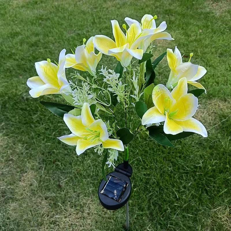 Solar Lotus Sunflower Garden Light for Outdoor Decoration