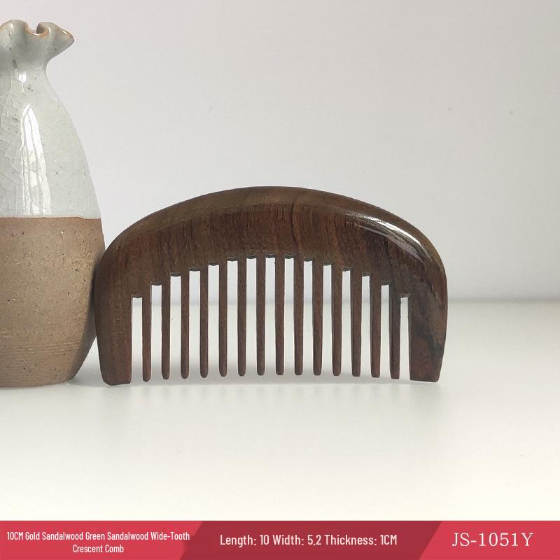 Goldenes Sandelholz Antistatischer Kopfhautmassagekamm für glattes Haar - Unisex