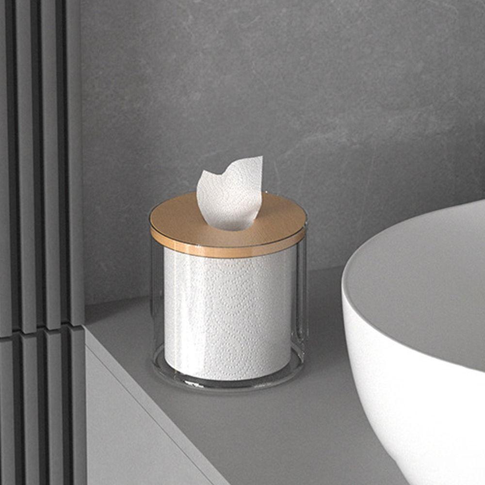 Toilet Paper Roll Storage Tissue Boxs Creative Round Roll Paper Tube Creative Desktop Paper Box