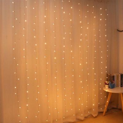 LED Waterfall Icicle Fairy String Lights - Twinkling Starry Curtain for Background Decoration