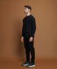 PANICALE Black Wool Blend Open Collar Knit