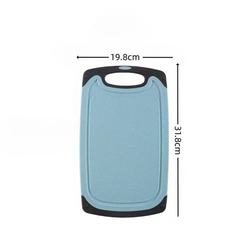 Kitchen Tools FDA Wheat Straw Plastic Cutting Board Three-piece Cutting Board for Cutting Vegetables, Fruits and Meat