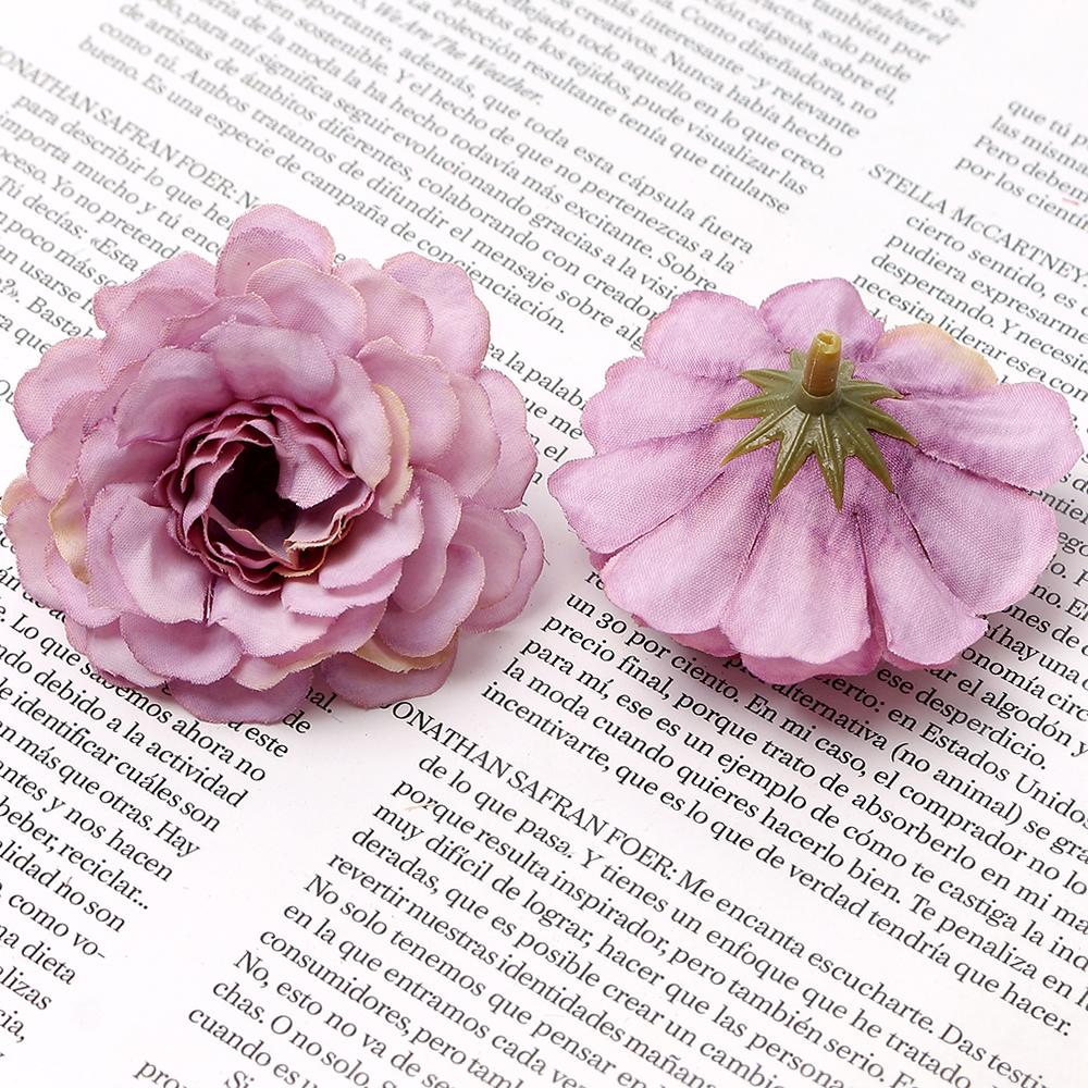 10Pcs Silk Rose Artificial Flowers for Home Decor Wedding Decoration Supplies DIY Bride Crafts Wreath Accessories Fake Flowers
