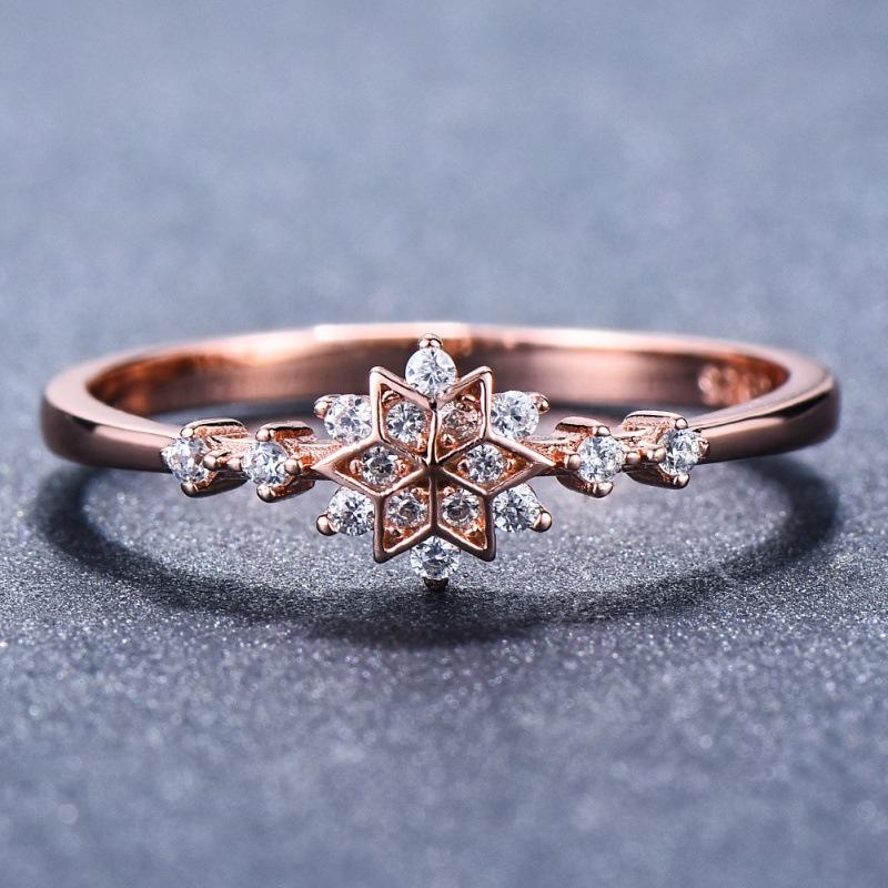 

Ring Women s, Silver Needle Jewelry Zircon, European and American Creative Accessories no. 10 рожевий колір золота