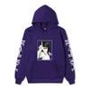 Men Women Fleece Hoodie Death Note L Portrait Two Sleeve Vertical White Text Anime Casual Hooded Sweatshirt