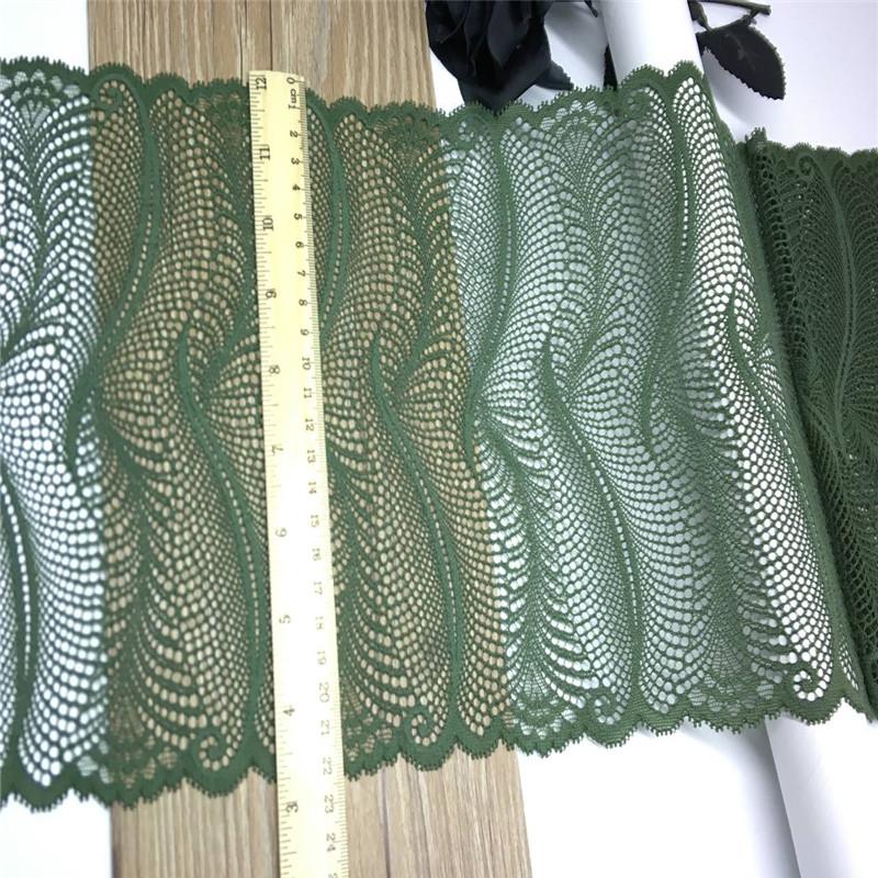 22cm Wide Elastic Lace, Hollow Elastane Spandex Lace for Lingerie, Bra, Underwear, Sewing & Crafting