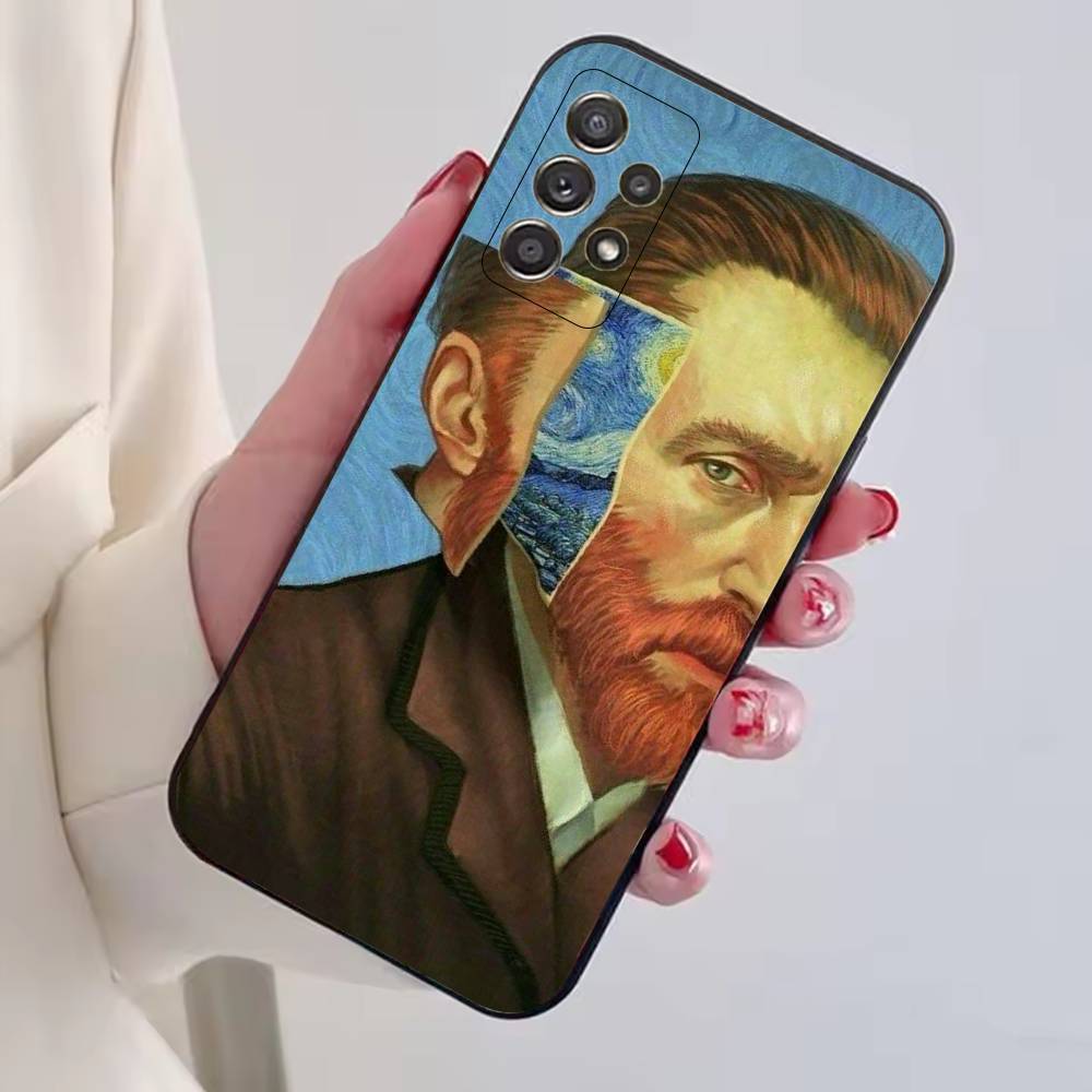 Coque de téléphone esthétique Van Gogh A-Art pour Samsung S25,S24,S21,S22,S23,S30,Ultra,S20,Plus,Fe,Lite,Note,10,Housse Noire