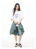 Trendy Women's Loose-Fit Cotton Short-Sleeve T-Shirt with Chic Print Design