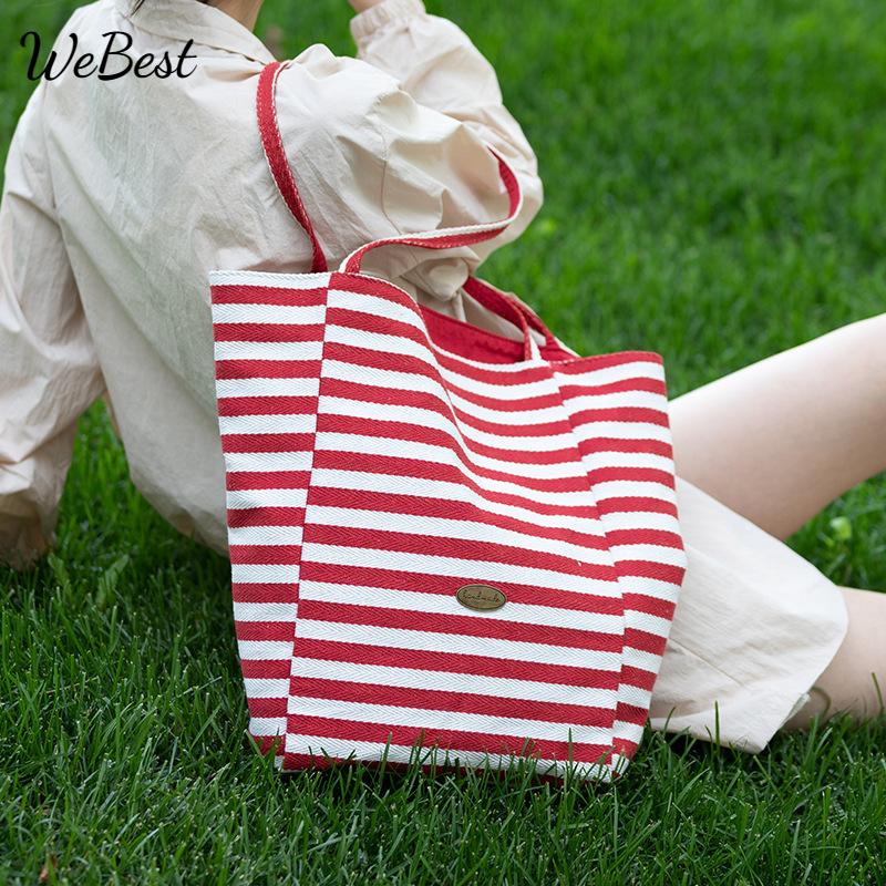 

The New Laid-back Style Single-shoulder Bag Has Double-sided Carrying Stripes красный