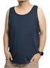 One Colors Men's Plus Size Solid Striped Smooth Sleeveless Tank Top, Navy, Size 3L