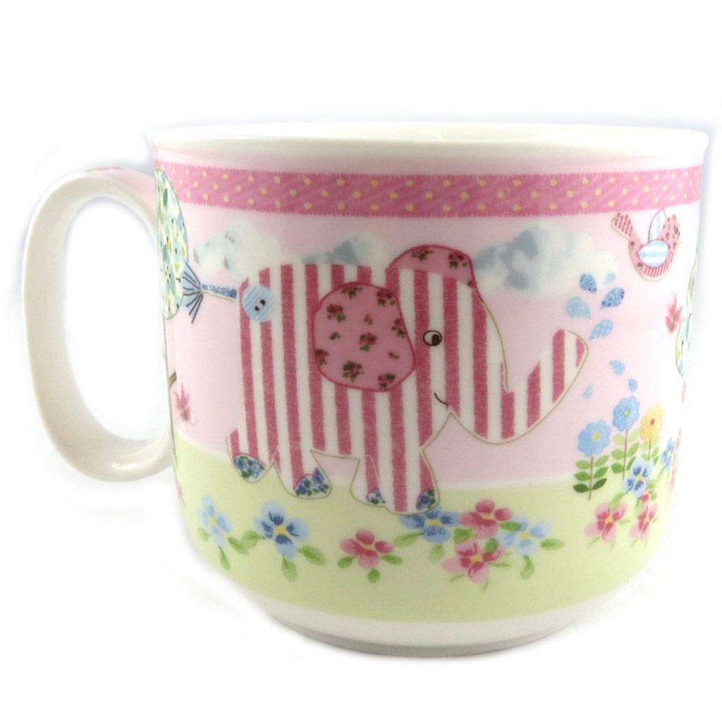 Les Trésors De Lily [L1963] - Set repas enfant céramique 'Eléphant' rose (3 pièces)