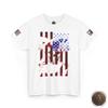 Patriotic Distressed USA Flag Skull & Crossbones T Shirt - America