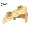 Aquarium Habitat Corner Hideout, under Gravel Betta Fish Cave Tunnel, Shrimp Shelter Stone-Look Hideout Viewing Tunnel for Tank Decor