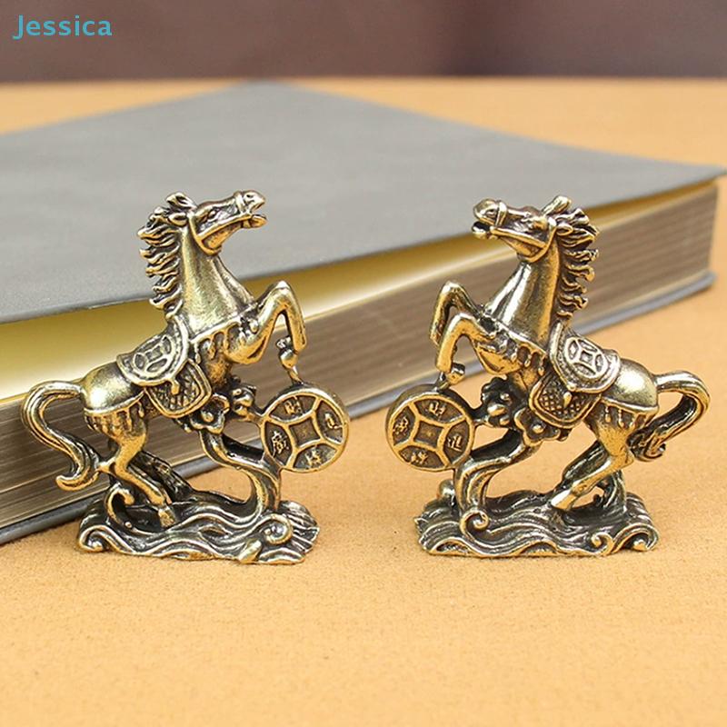 Brass Horse-Drawn Wealth Cart Figurine - Feng Shui Lucky Ornament For Home  Office Prosperity Decor