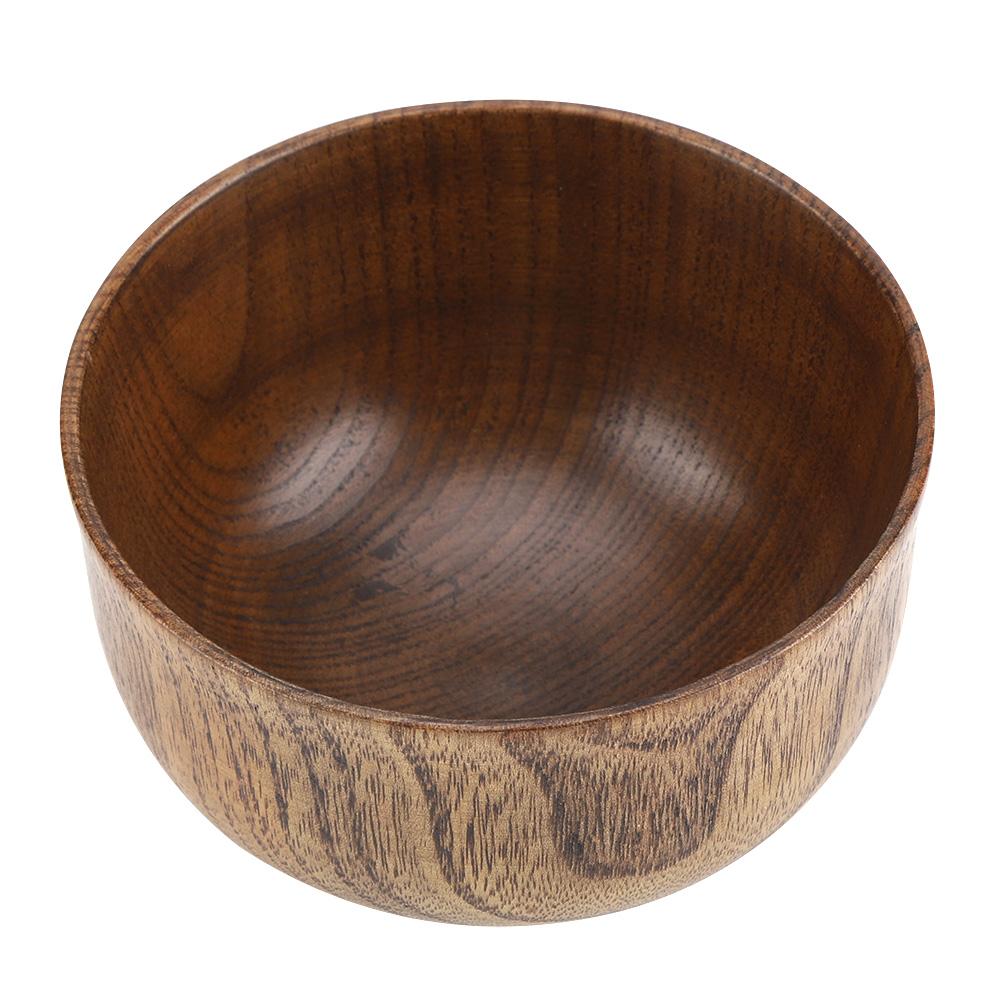 Child Kid Wooden Handmade Bowl Food Container Heat Resistant Tableware