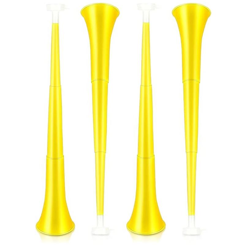 4Pcs Collapsible Stadium Horn Vuvuzela Plastic Trumpet Noisemakers For Sports Events Football Games And Party Favors