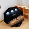 1 PC Automatic Folding Umbrella - Basketball Court Pattern, Portable & Foldable Design with 8 Ribs, Christmas Birthday Gifts
