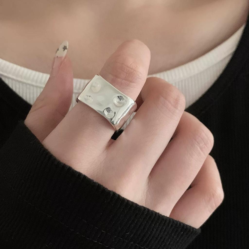 925 Silber Liebesherz Ring für Damen Mädchen Geschenk Linie Perle Koreanischer Süßer Schmuck Geburtstagsgeschenk