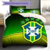 Brazil national football team  Pattern Bedding Quilt Set  Home Decoration  Gift (1 * duvet cover + 2 * pillowcase  without core)