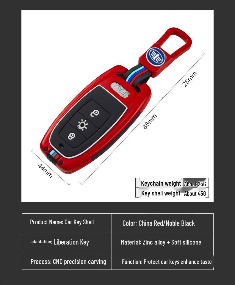 FAW Jiefang J7 Heavy Truck Key Case, Luxury Metal Shell for 2019 Model