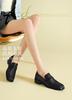 [First layer cowhide] 2026 business and leisure style exquisite embossed genuine leather Le Fu shoes women's Niujin shoes