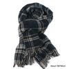 Long Men Thick Shawl Warm Double-sided Scarf Large Plaid Knitted Scarf  Autumn