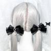 1/2Pc Heart Pendant Lace Bow Hair Clips Y2k Style Ponytail Hairpins Kawaii Gothic Hair Clips  Anime