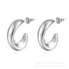 Stainless Steel Chunky Hoop Earrings for Women Teen 18K Gold Plated Hypoallergenic Thick Huggie Hoop Jewelry for Christmas Gifts