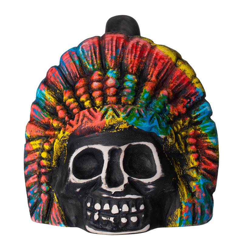 Customizable Aztec Death Whistle - Ghostly Halloween Craft Accessory
