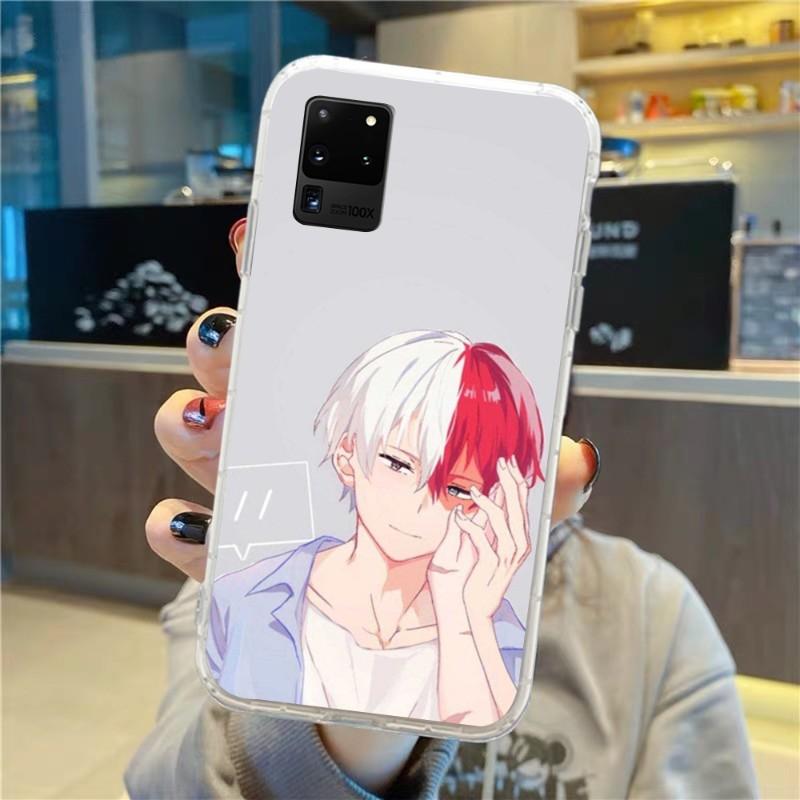 Shoto Todoroki Phone Case For Samsung Galaxy S10 S21 S22 Plus Ultra A91 A51 A21S A12 Transparent Phone Cover