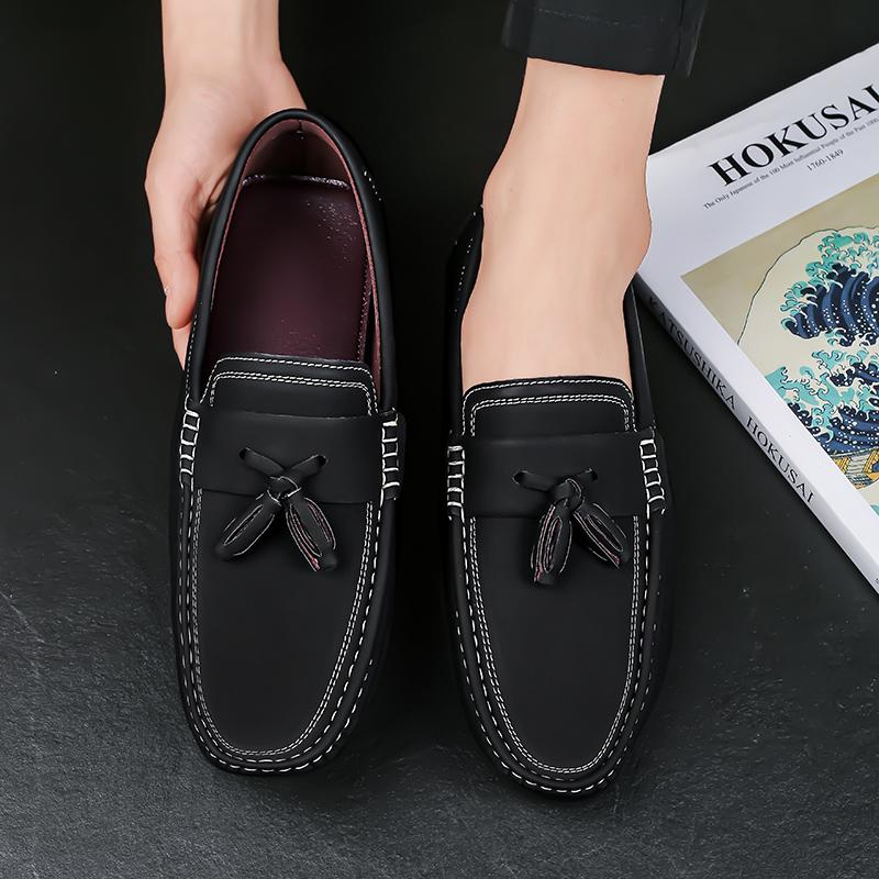 

Большой размер плюс 45 46 Лоферы пенни с кисточками Мужские балетки Мужская повседневная обувь Слипоны Мягкая кожа Мужские туфли для вождения Мужские мокасины 39