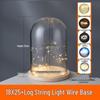 LED Sea Urchin Night Light with Preserved Flower in Glass Cover