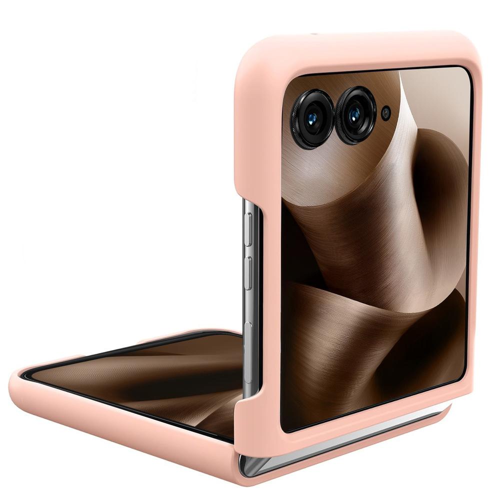 Case for Motorola Razr 70 Ultra / 60 Ultra, PC Case, with glass, pink