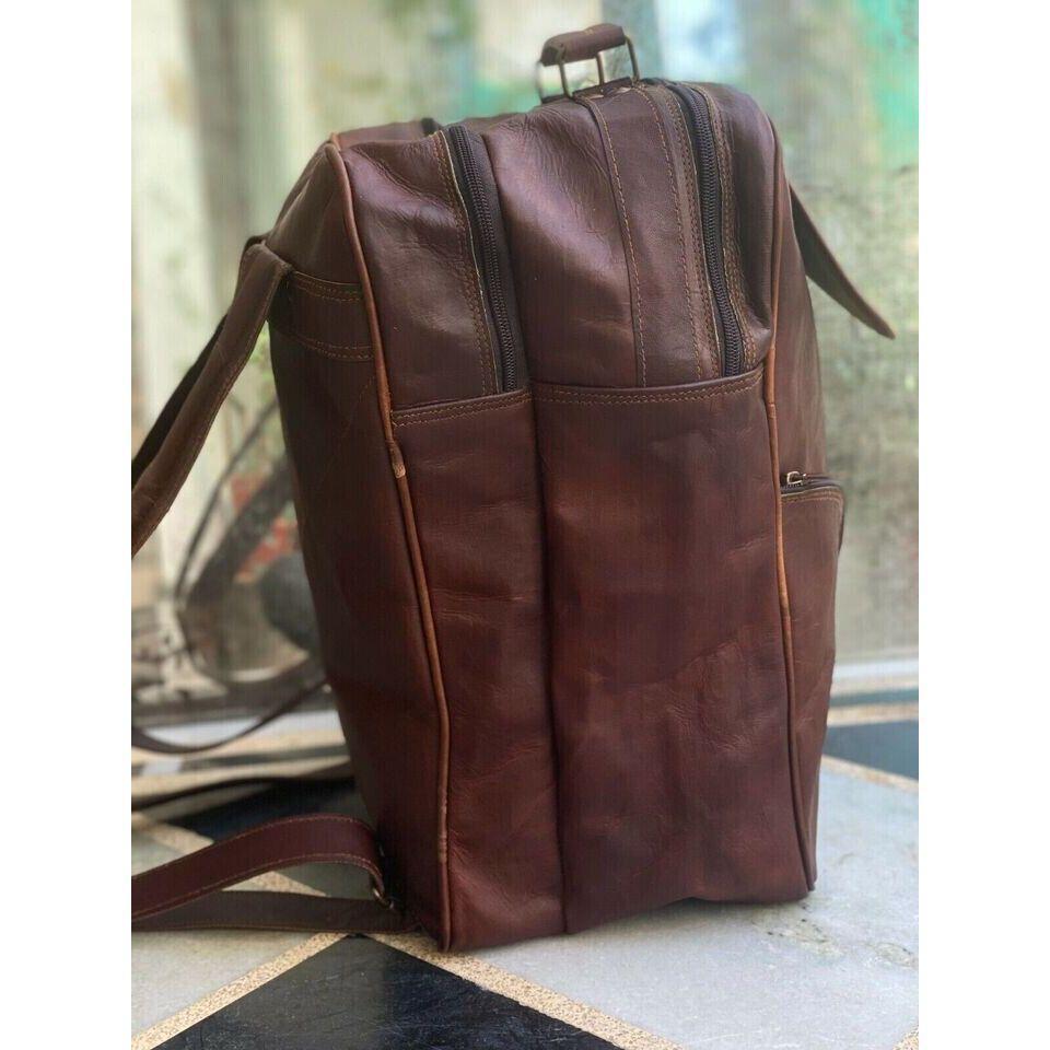 Backpack Travel Laptop Rucksack New Vintage Genuine Brown Leather Bag