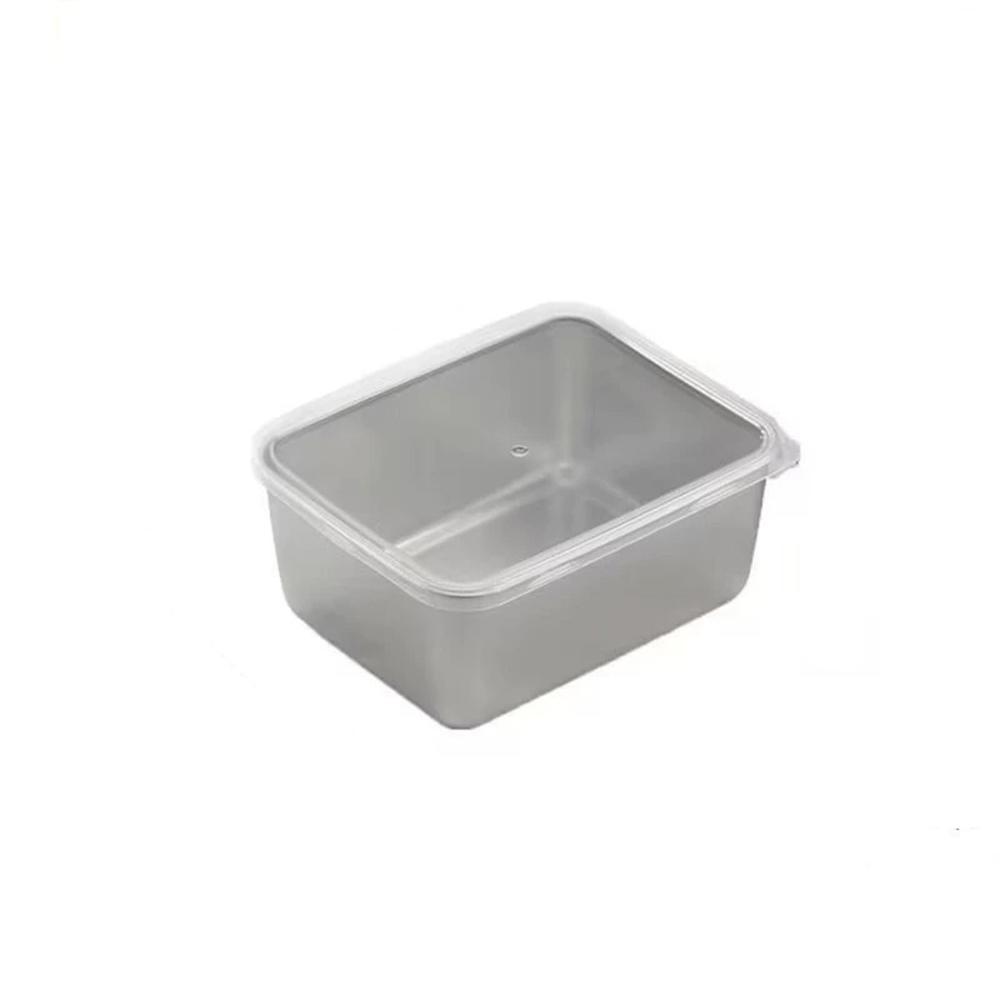 

1 шт. Квадратный поднос из нержавеющей стали с крышкой, Бытовая прямоугольная магнитная маленькая коробка для хранения продуктов, Поднос, Поднос для демонстрации полотенец