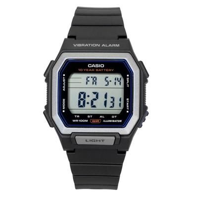 Digital Resin Strap Black Dial Quartz W-738H-1AV 100M Men's Watch