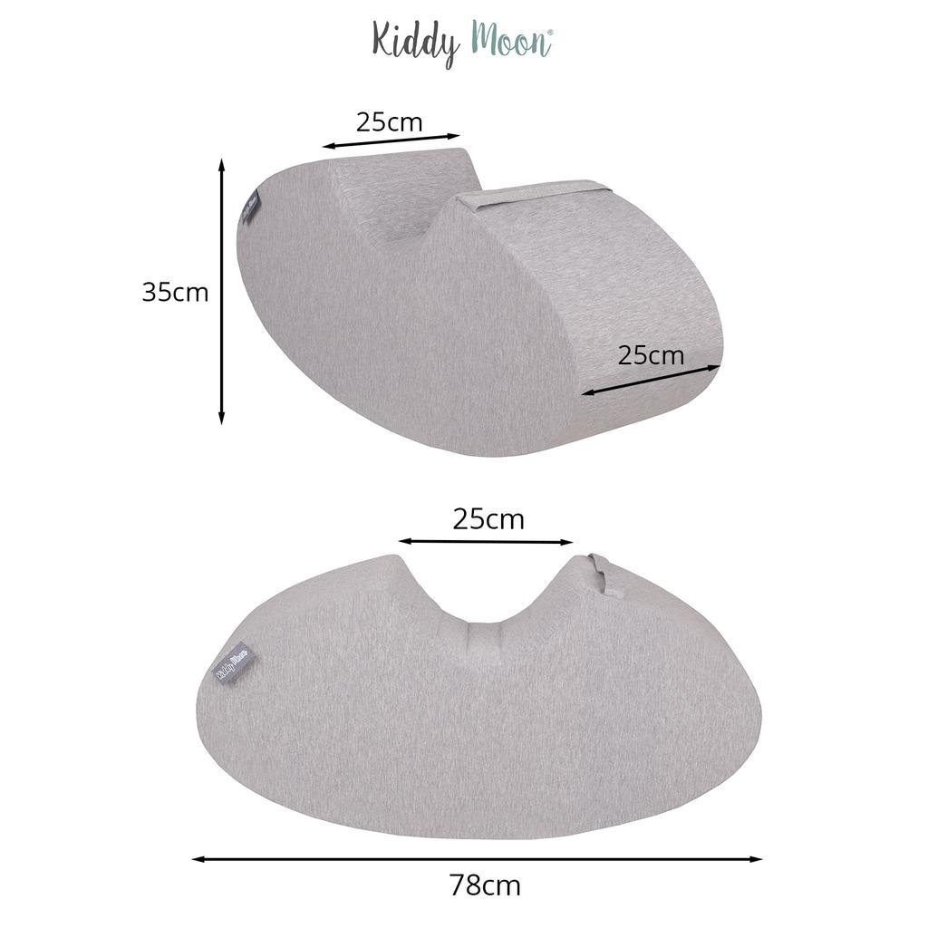 KiddyMoon Foam Soft Seesaw Rocker Ride-on Hopper Bean Bouncy Jumping Playing for Children, Lightgrey