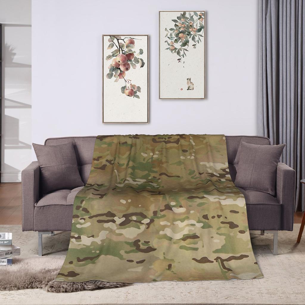 Super Soft Blanket Travel MultiCam Camo Camouflage Throw Blanket  Flannel Bedspread For Living Room Graphic Sofa Bed Cover