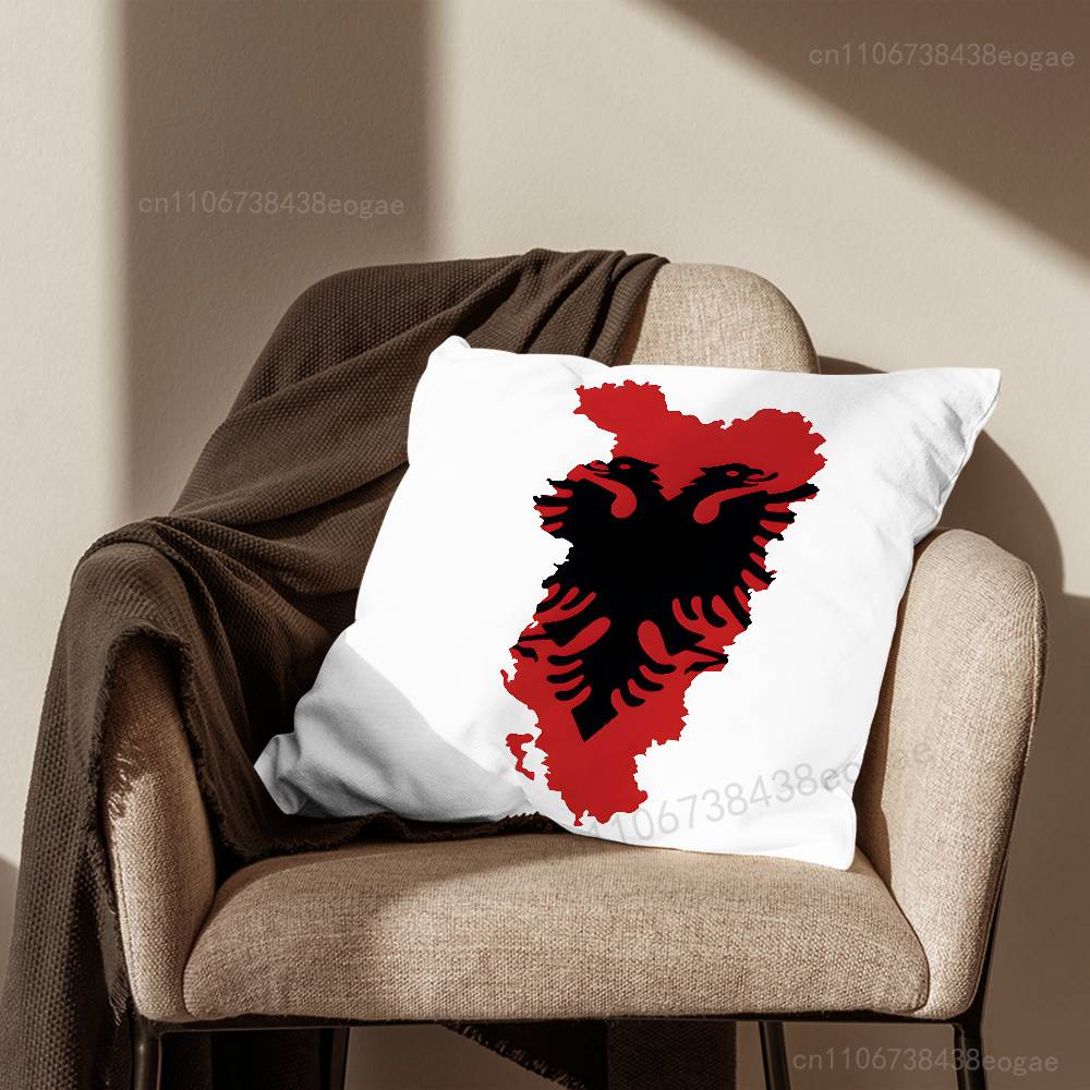 Cool A-Albania Flag  Throw Pillow Case For 45*45cm,55*55cm,30*30cm For Home Bedroom Decoration And Protector