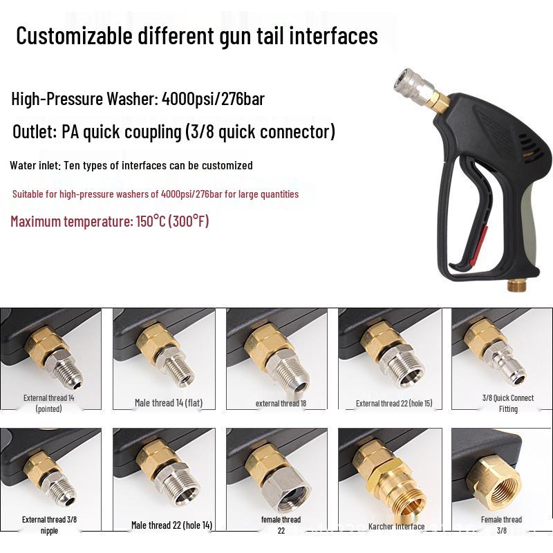 Ultra-High Pressure Foam Spray Gun for Car Wash with Stainless Steel Water Gun